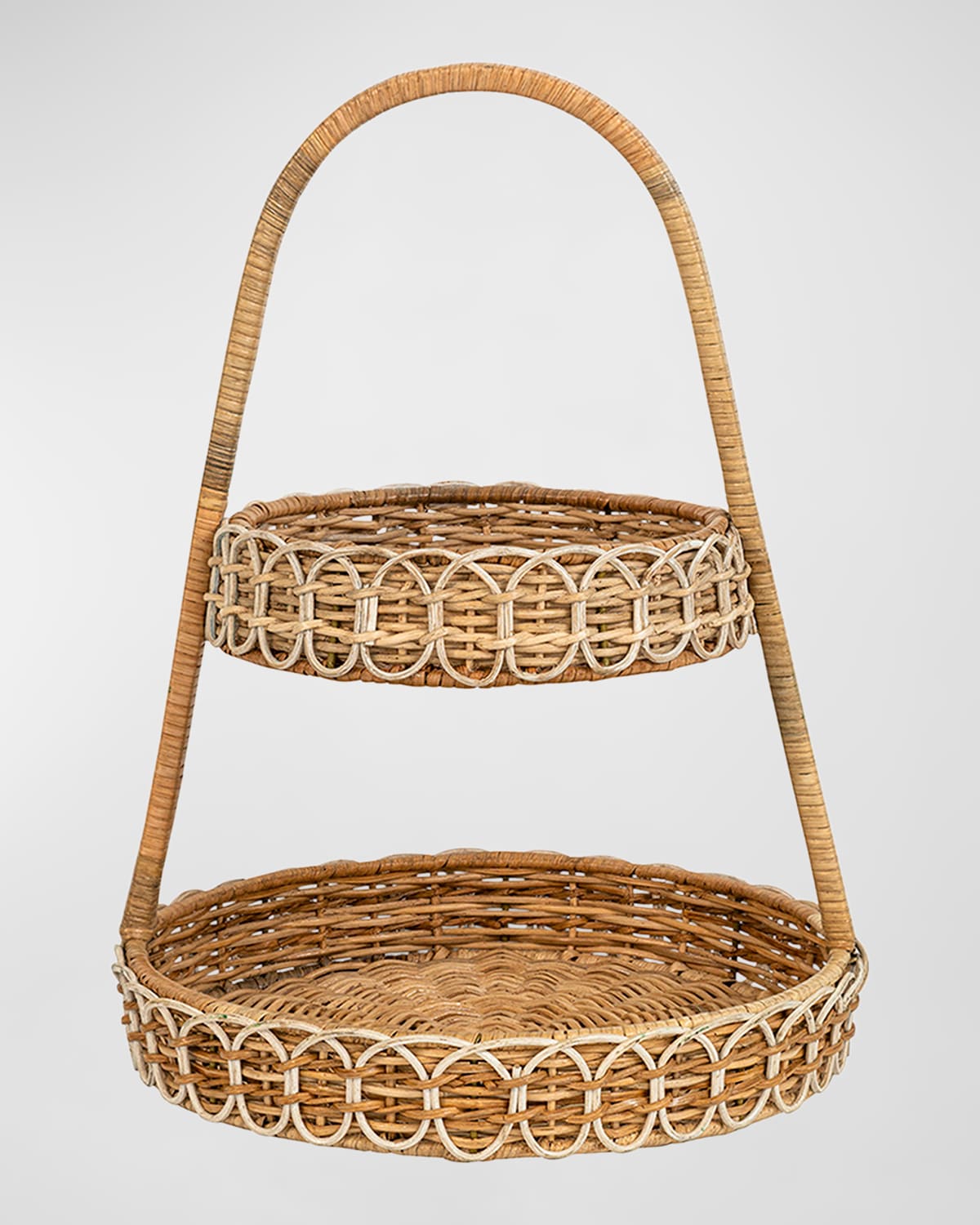 Provence Rattan Two-Tiered Server