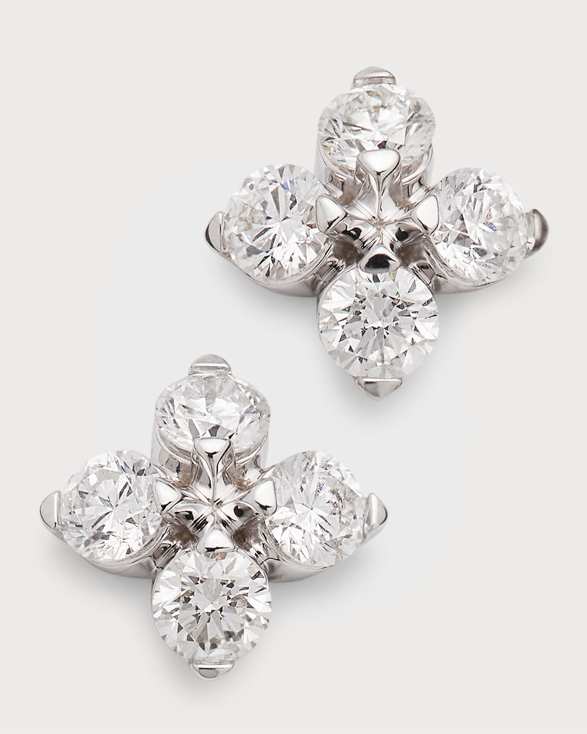 18K White Gold Love In Verona Diamond Stud Earrings