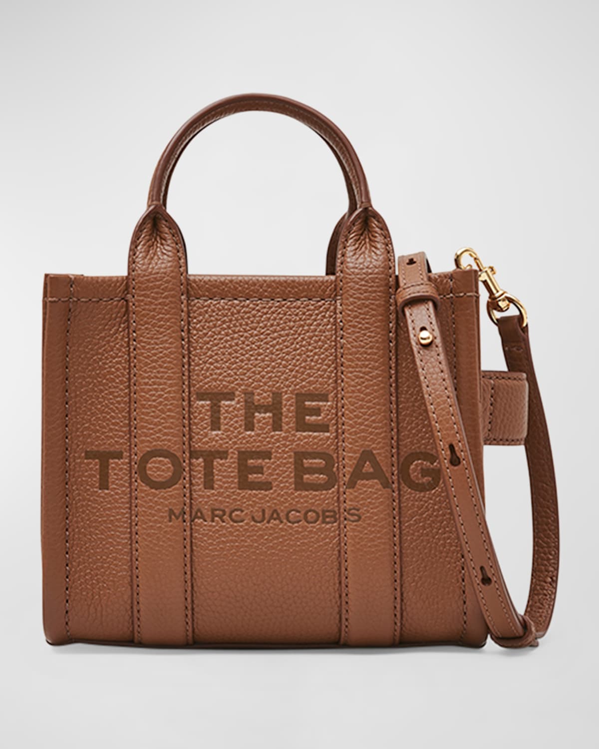 Marc Jacobs The Leather Mini Tote Bag In Argan Oil