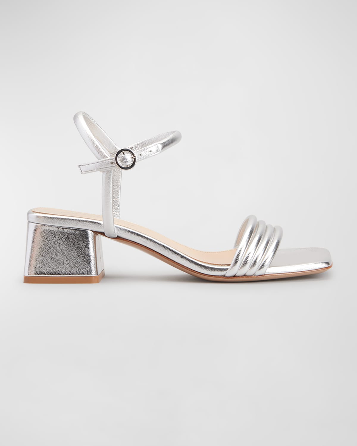 Gianvito Rossi G32255 Napa Silk Sandals In Silver