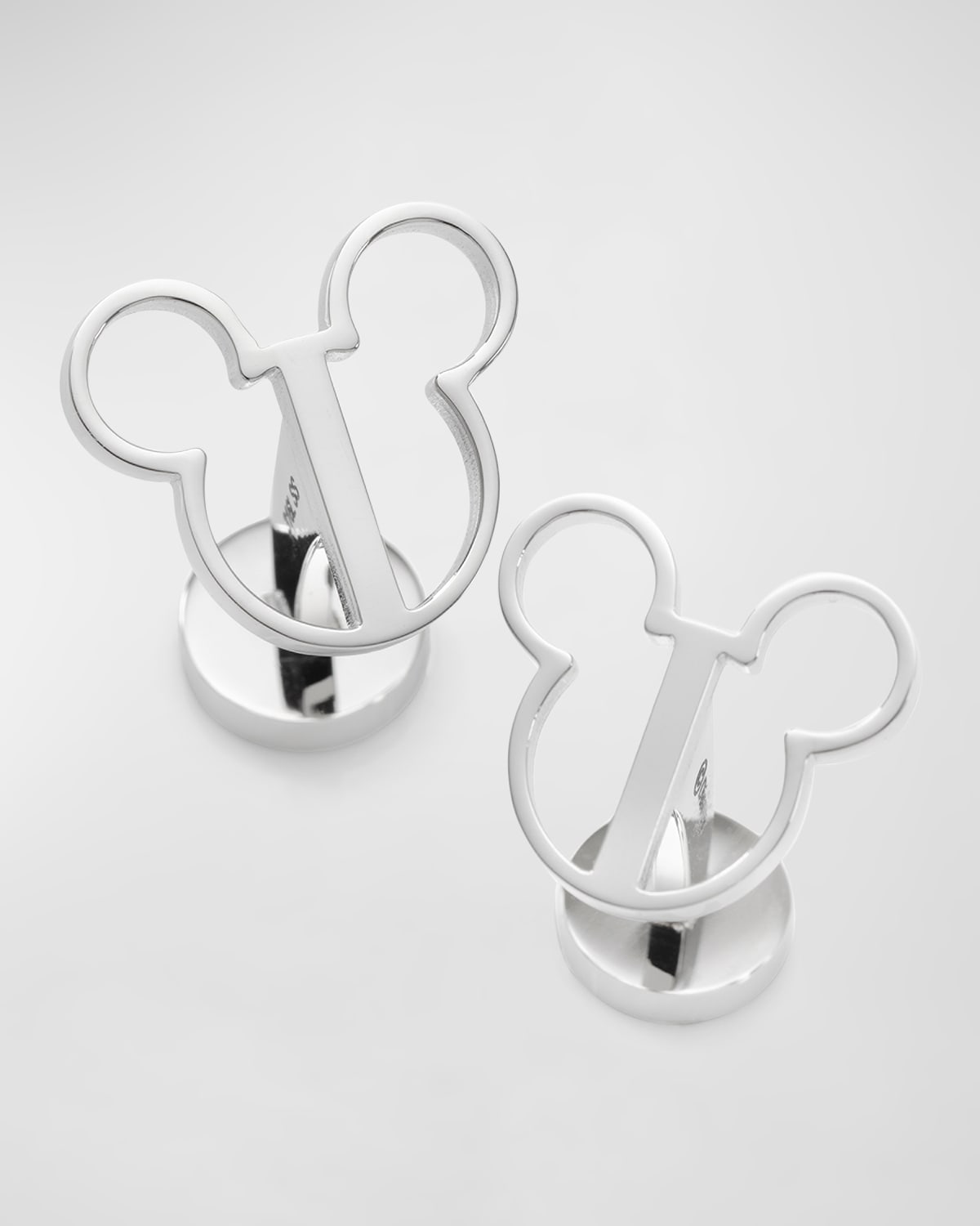 Cufflinks, Inc Men's Disney Mickey Mouse Cut-out Cufflinks In Silver