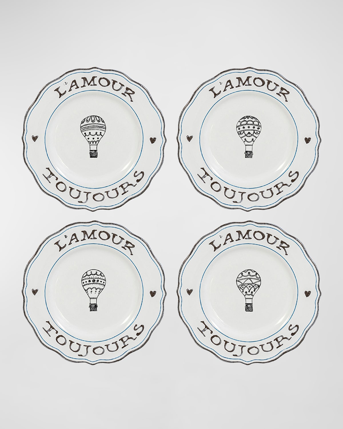 Juliska L'amour Toujours Dessert/salad Plates, Set Of 4