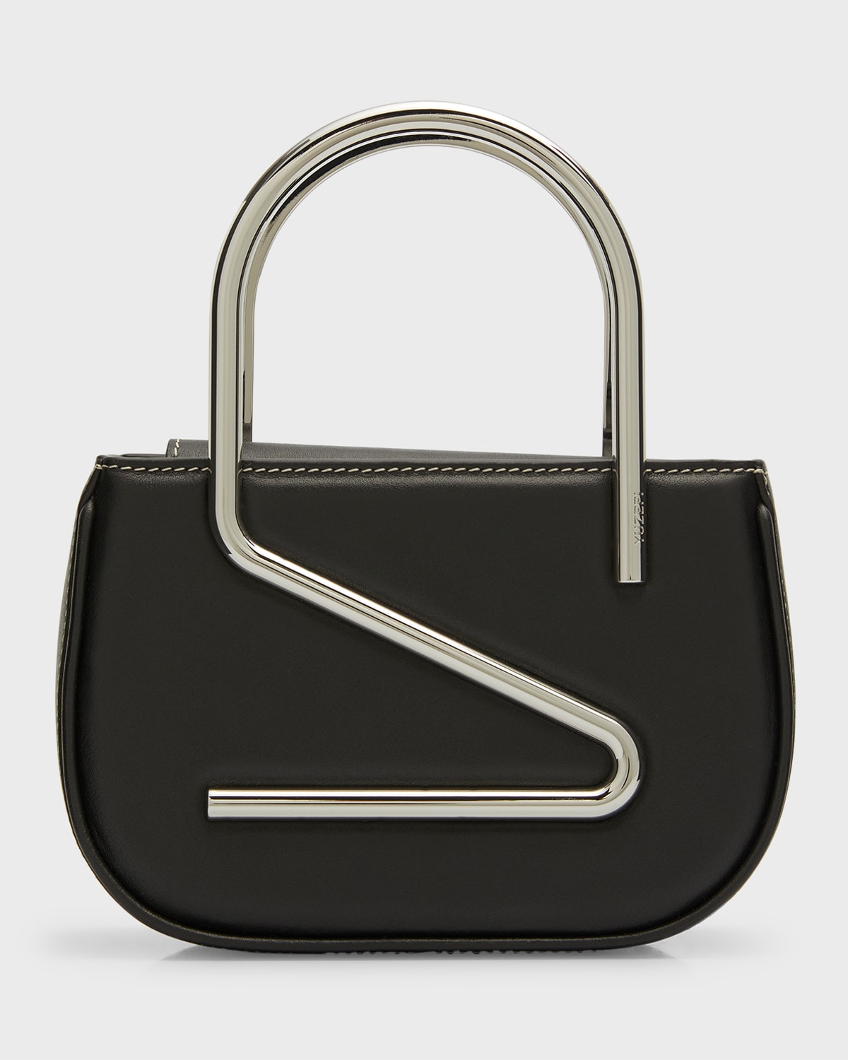Yuzefi Moon Metal Leather Top-Handle Bag