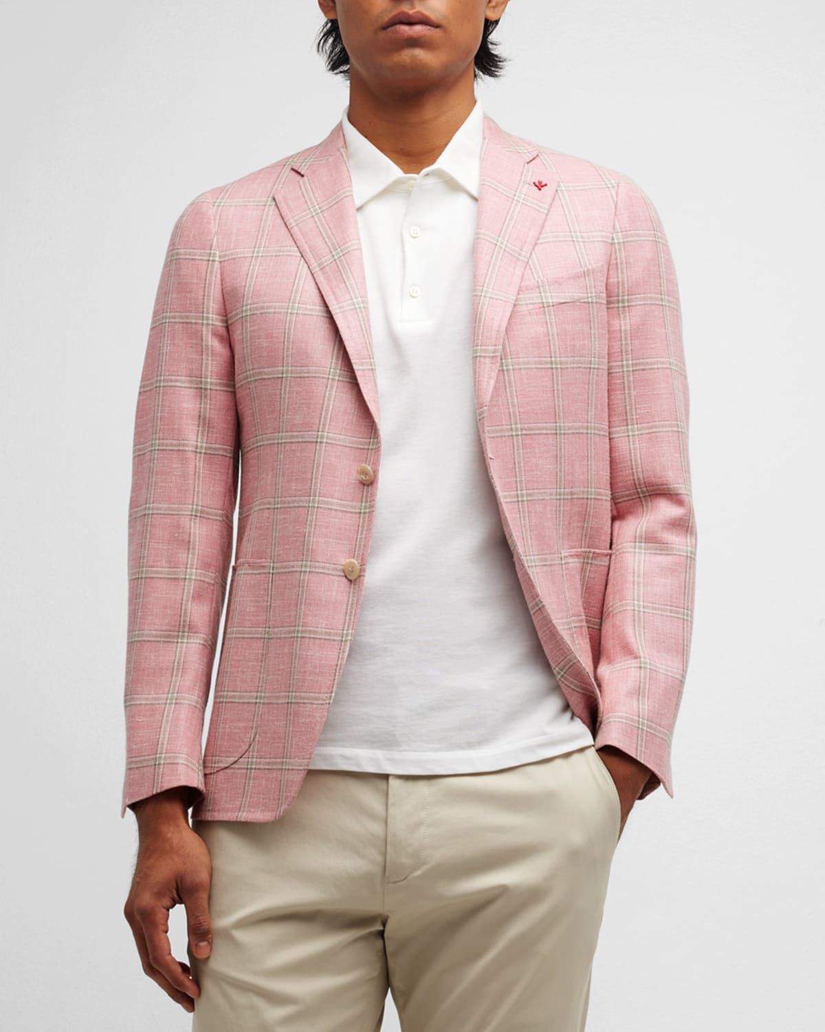 Men's Windowpane Wool-Blend Sport Coat
