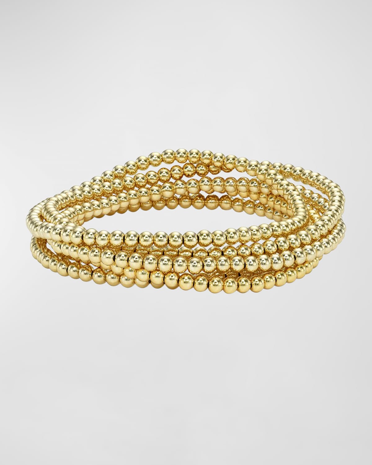 Zoe Lev Jewelry Gold-fill Bead Bracelet Stack, Set Of 5