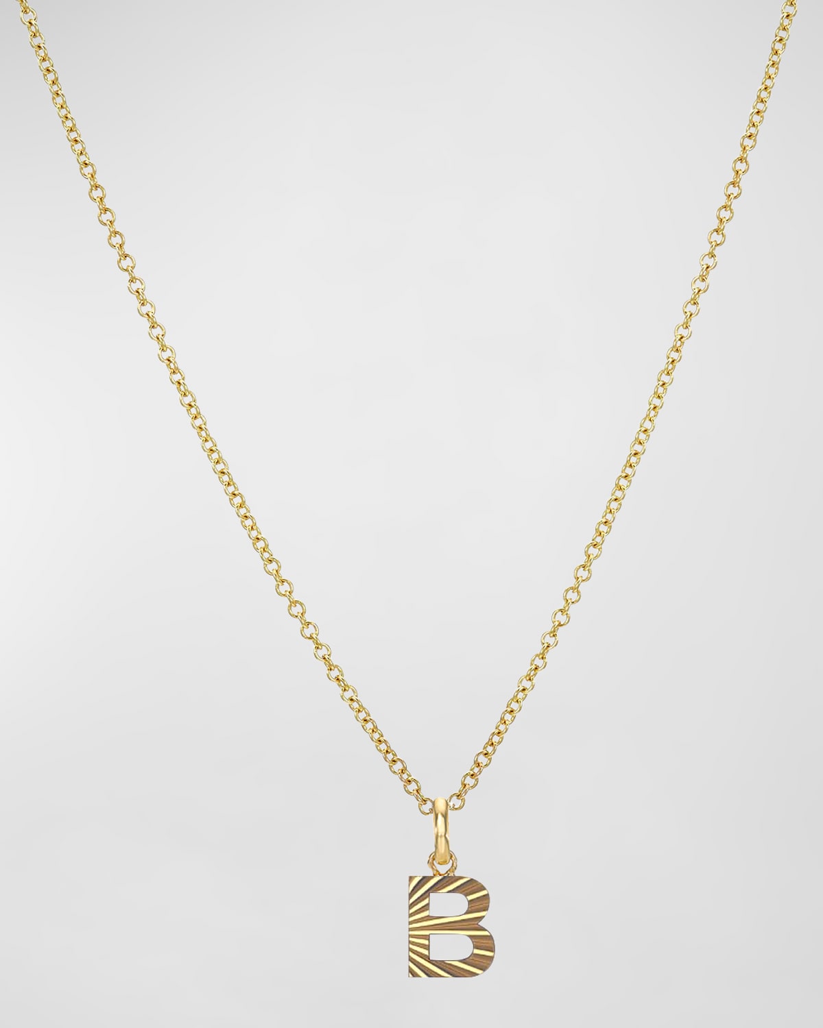 Zoe Lev Jewelry 14k Gold Initial Pendant Necklace In B