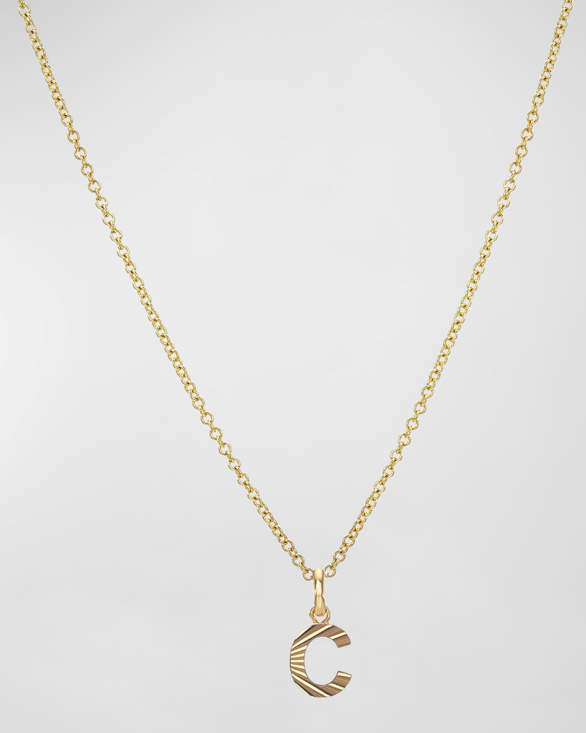 Zoe Lev Jewelry 14k Gold Initial Pendant Necklace In C