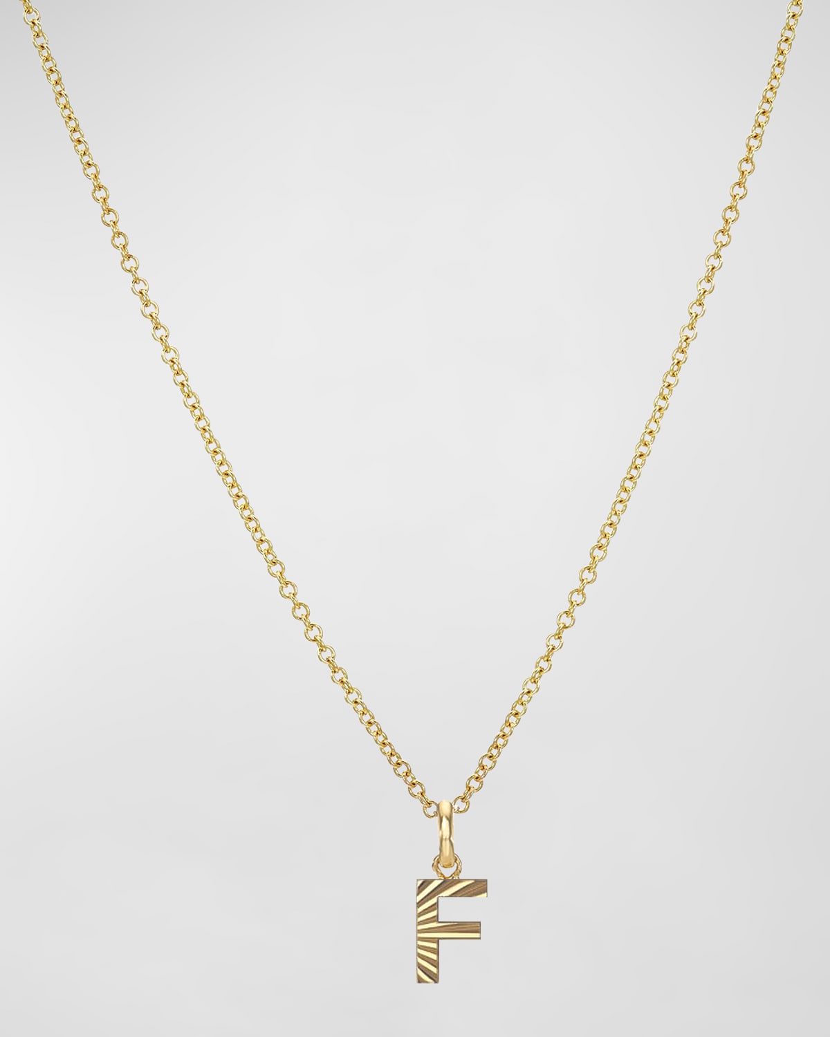 Zoe Lev Jewelry 14k Gold Initial Pendant Necklace In F