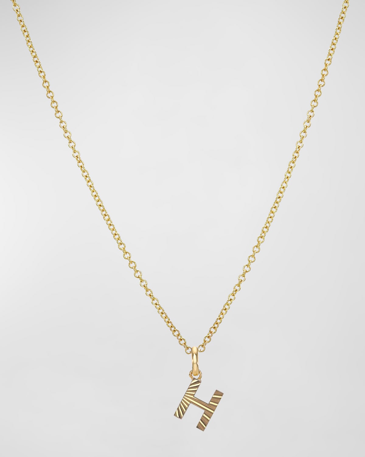 14K Gold Initial Pendant Necklace