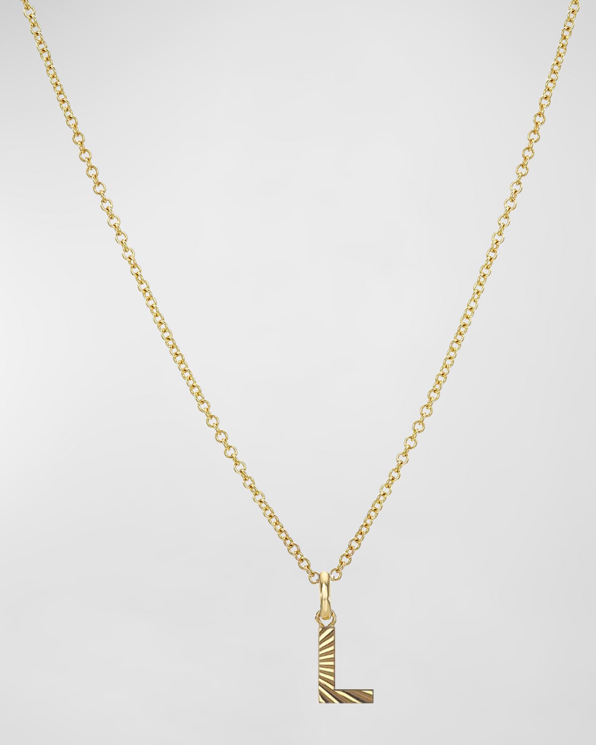 Zoe Lev Jewelry 14k Gold Initial Pendant Necklace In L