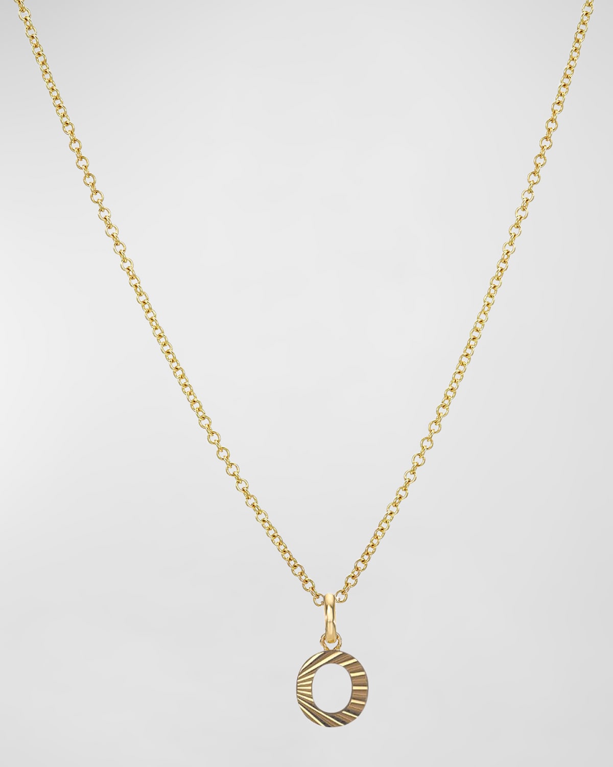 Zoe Lev Jewelry 14k Gold Initial Pendant Necklace In O