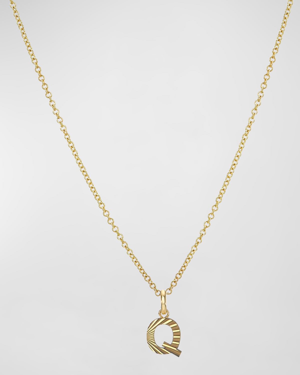 Zoe Lev Jewelry 14k Gold Initial Pendant Necklace In Q