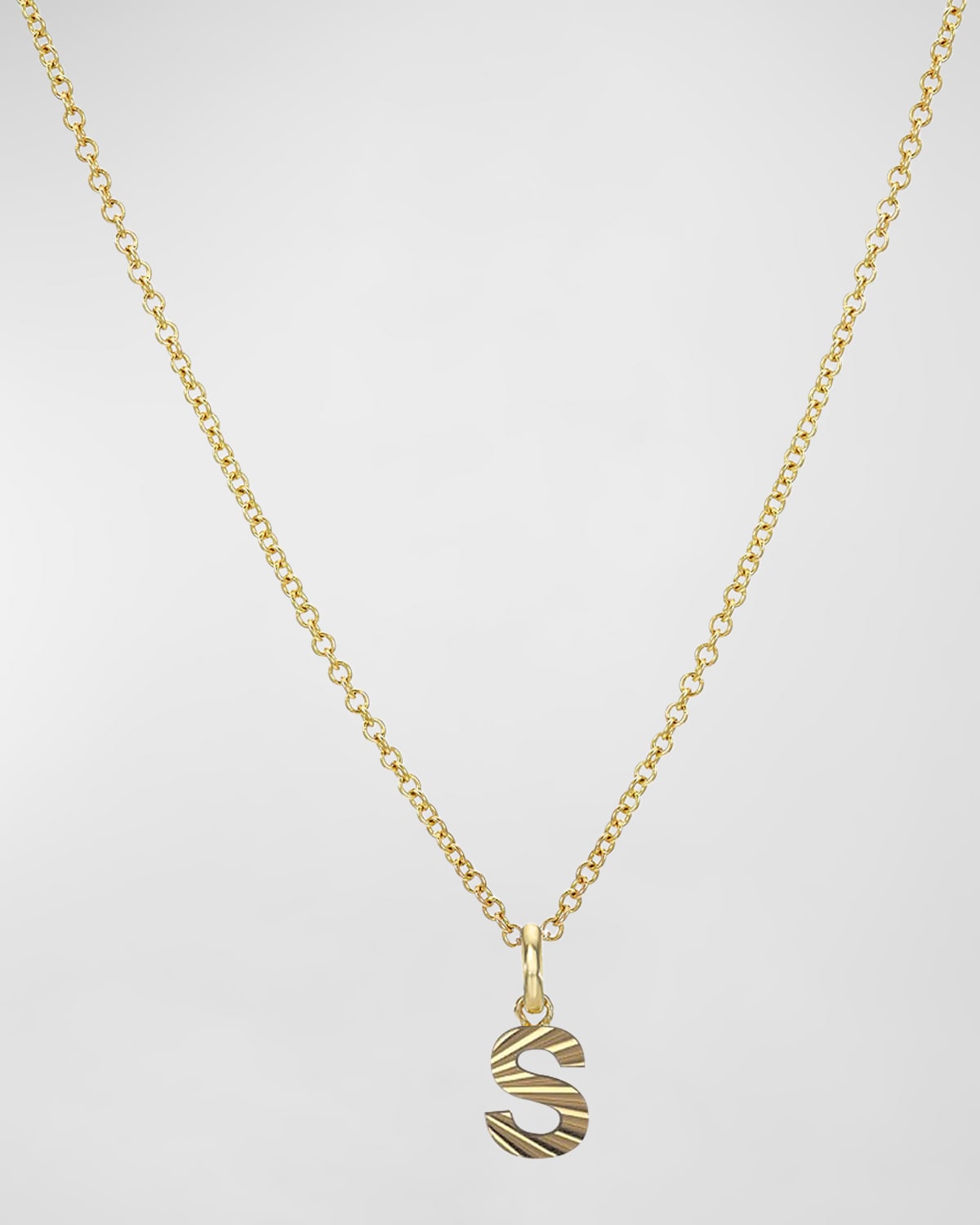 14K Gold Initial Pendant Necklace