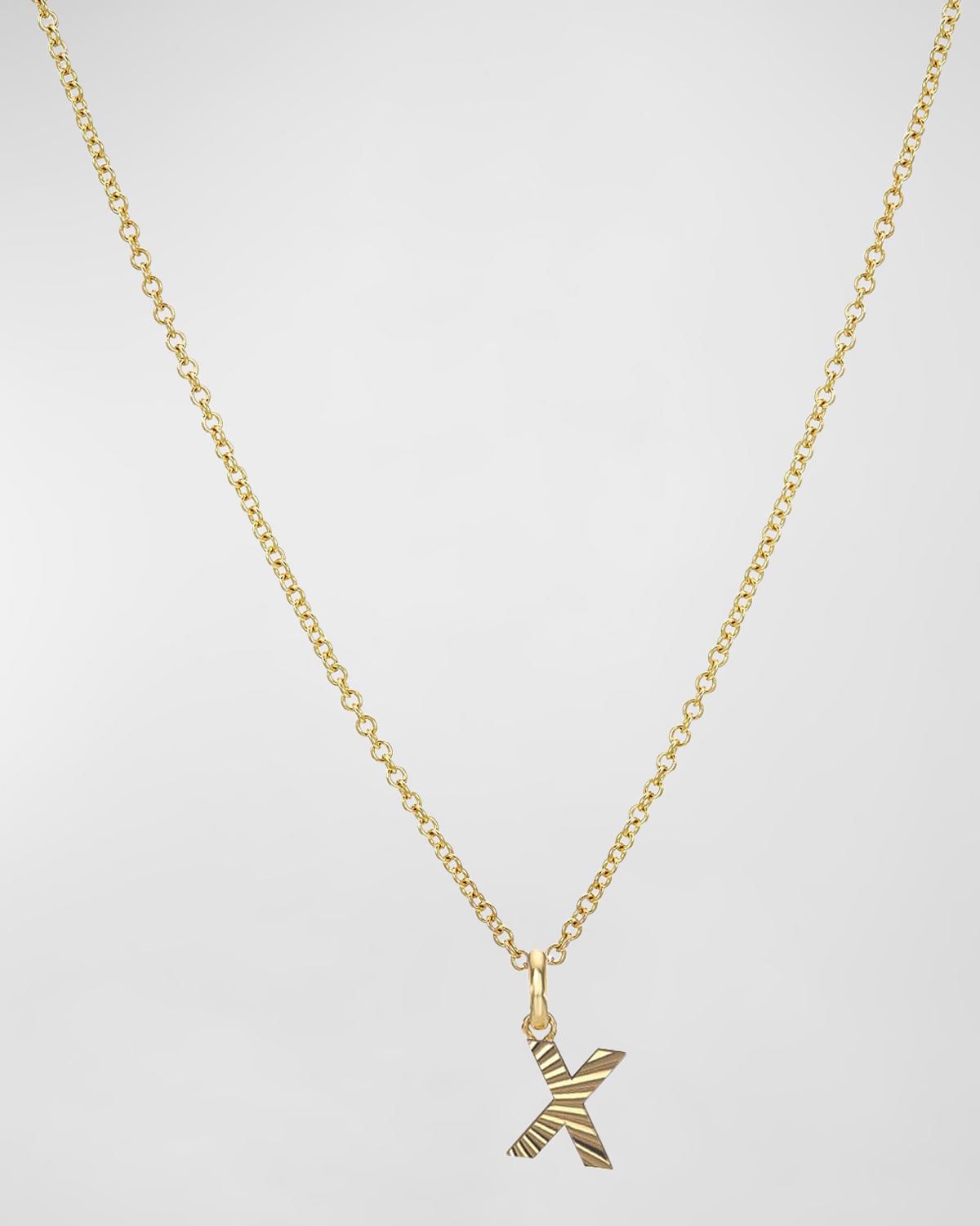 Zoe Lev Jewelry 14k Gold Initial Pendant Necklace In X