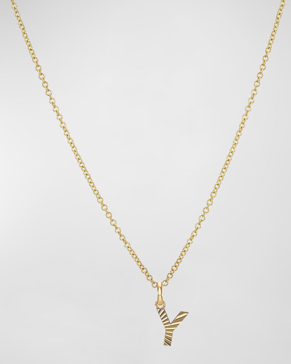 Zoe Lev Jewelry 14k Gold Initial Pendant Necklace In Y