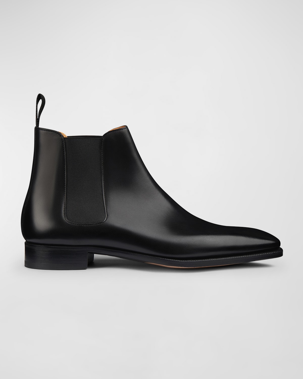 Shop John Lobb Men's Kensington Leather Chelsea Boots In Black