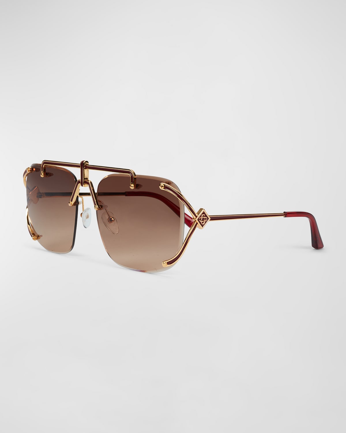 Monogram Acetate & Nylon Aviator Sunglasses