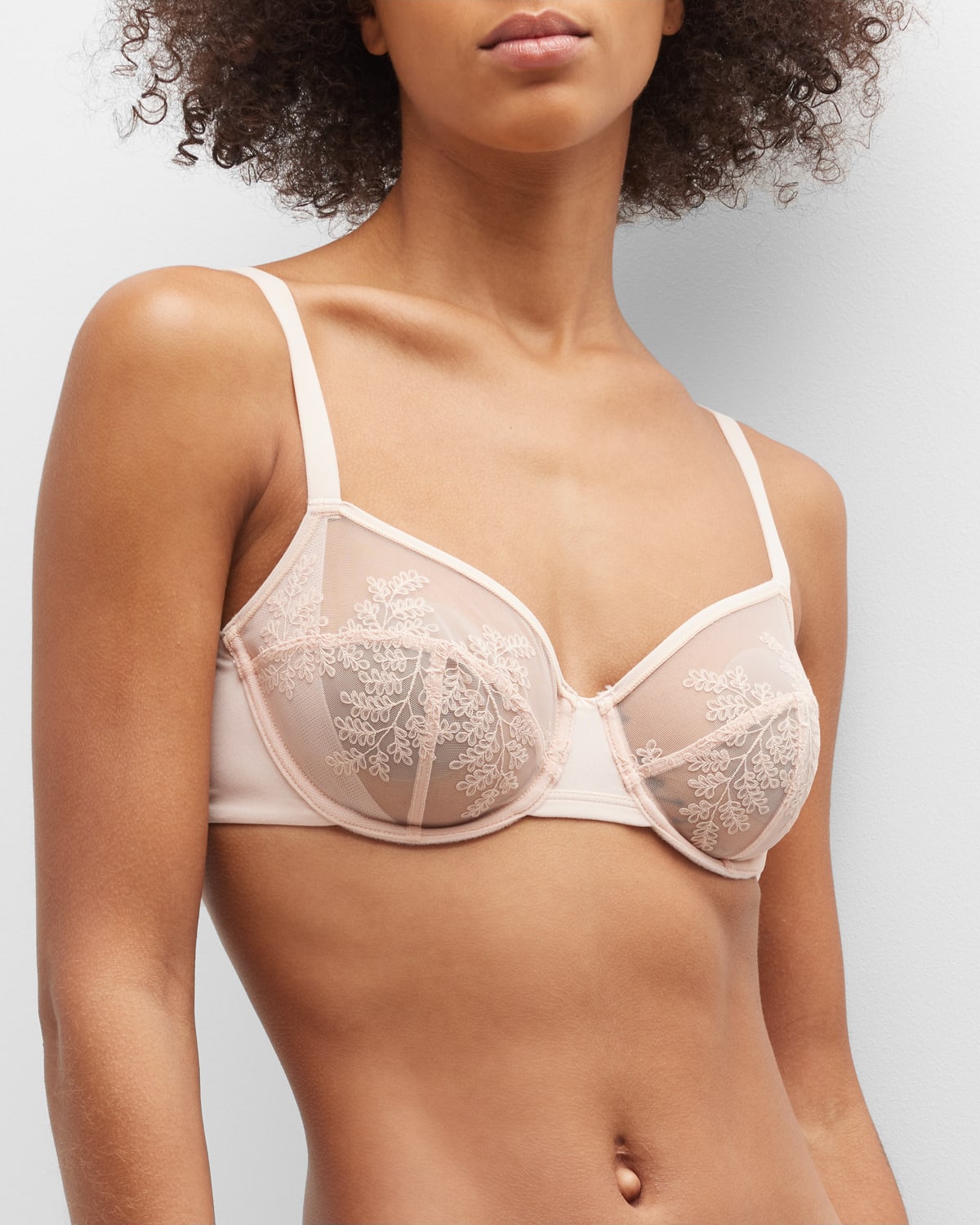Embroidered Tulle Bra