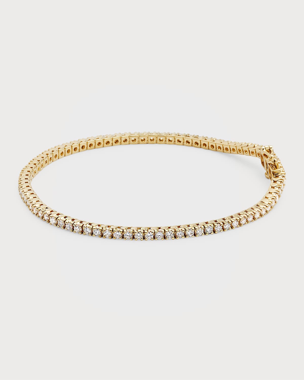 18k Yellow Gold Diamond Tennis Bracelet