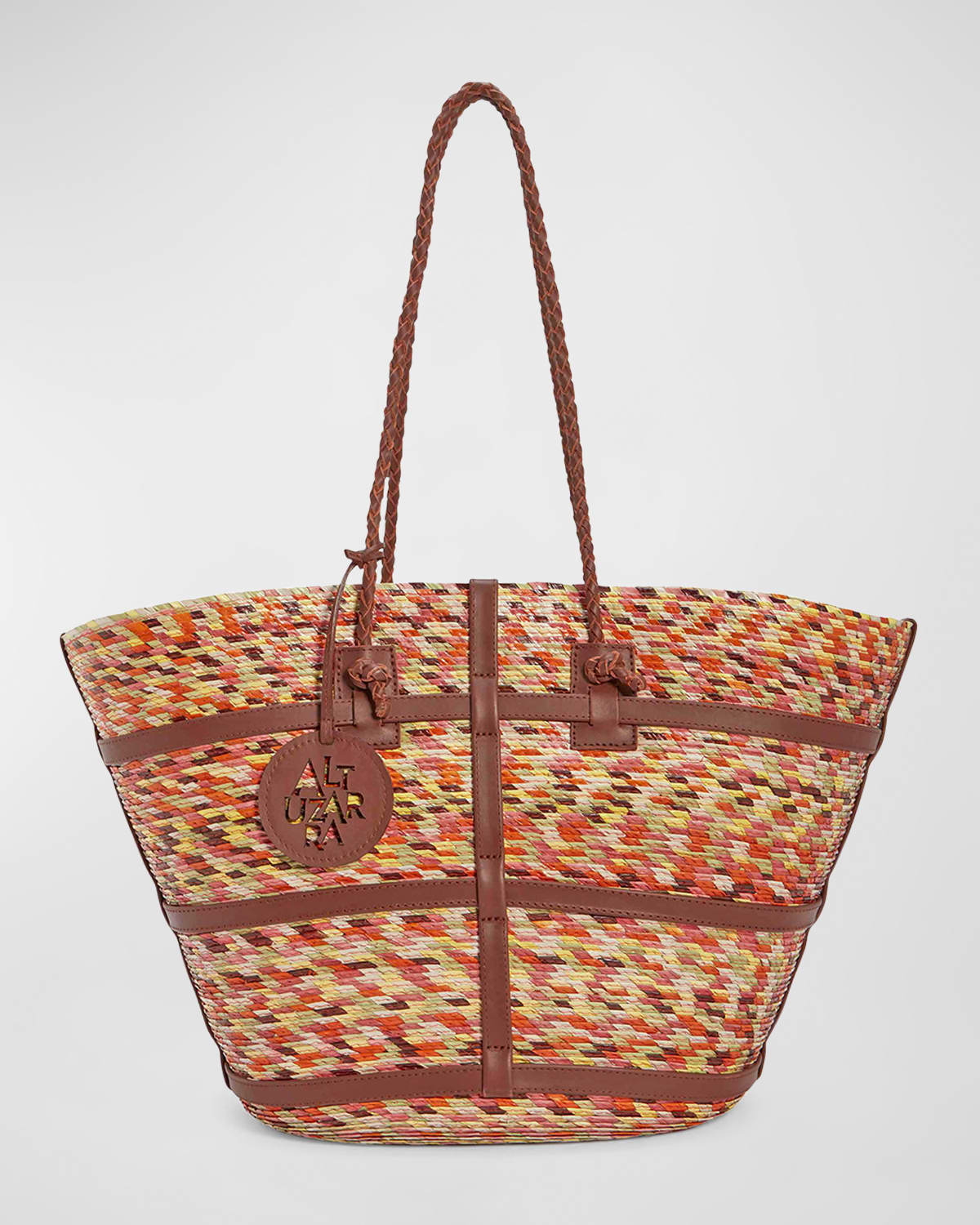 ALTUZARRA WATERMILL LARGE STRAW TOTE BAG