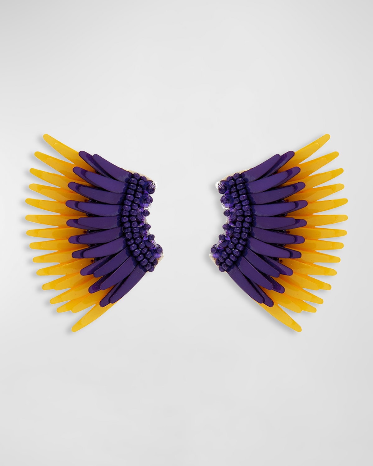 Mignonne Gavigan Mini Madeline Gameday Earrings, Purple/Yellow