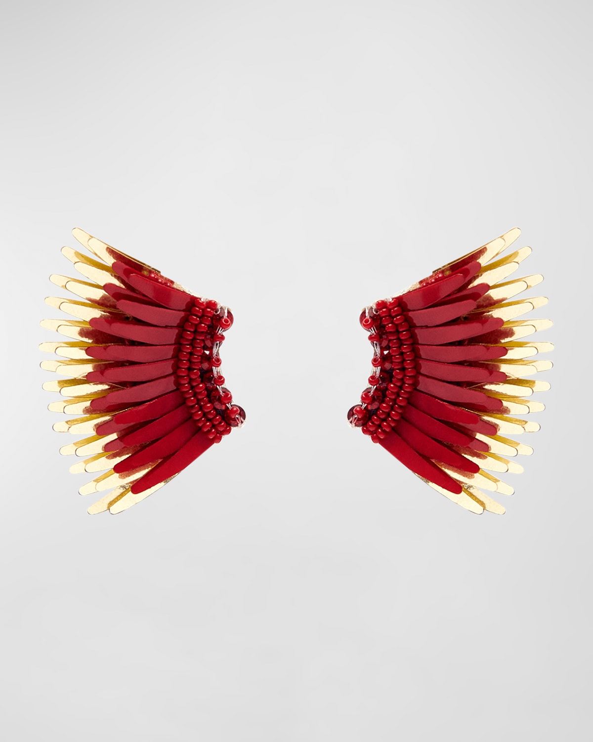Mini Madeline Gameday Earrings, Crimson/Gold