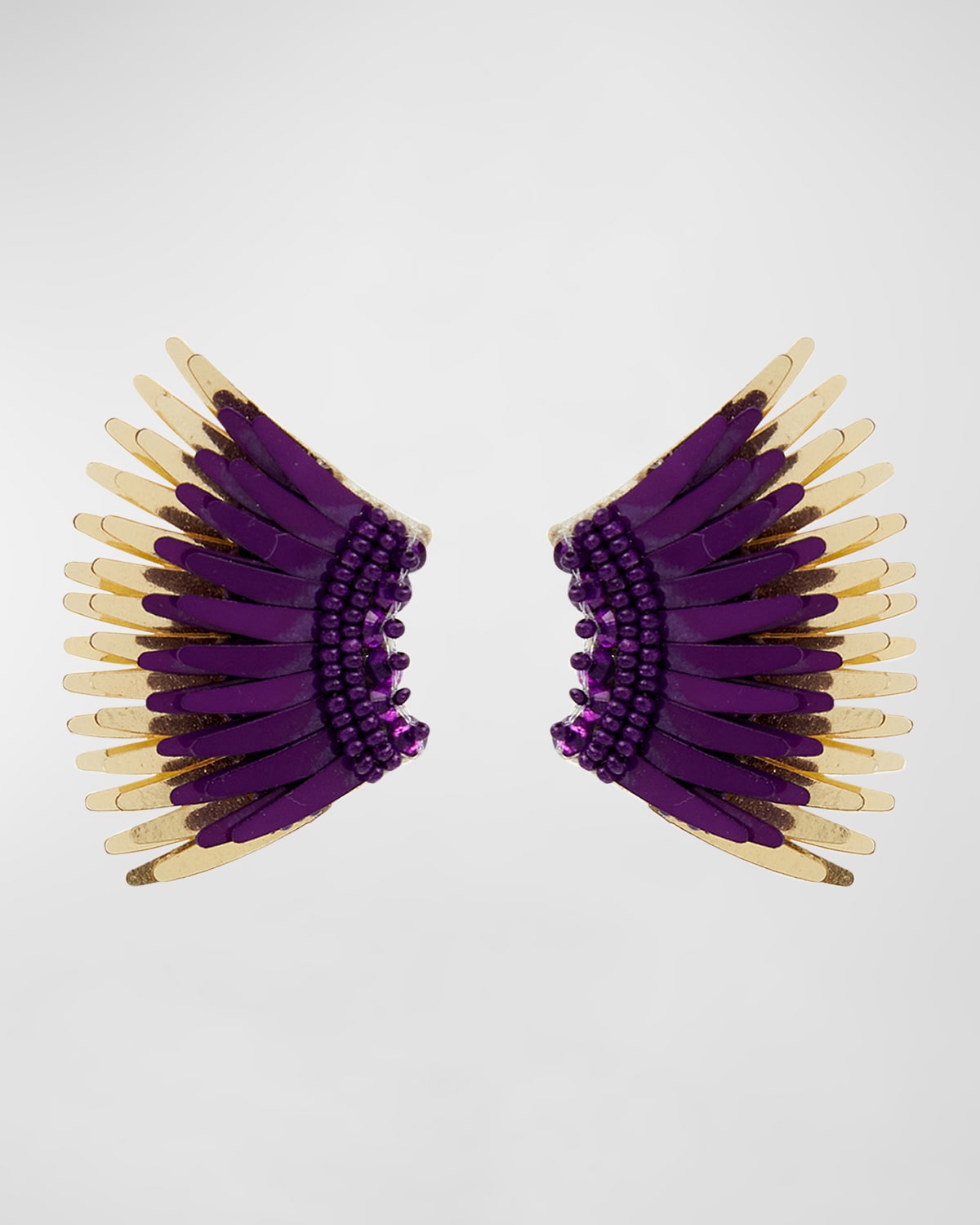 Mini Madeline Gameday Earrings, Purple/Gold
