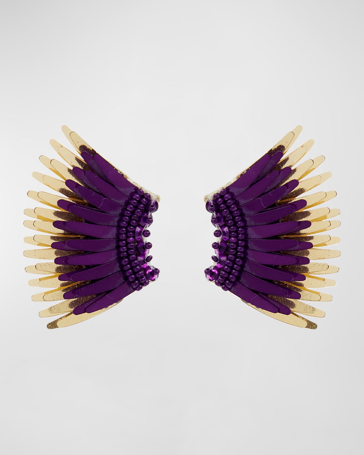 Mini Madeline Gameday Earrings, Purple/Gold