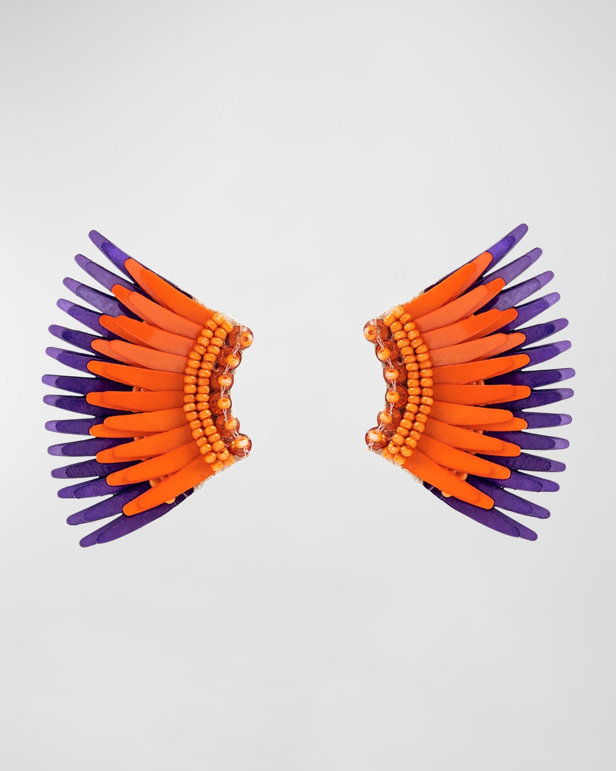Mini Madeline Gameday Earrings, Orange/Purple