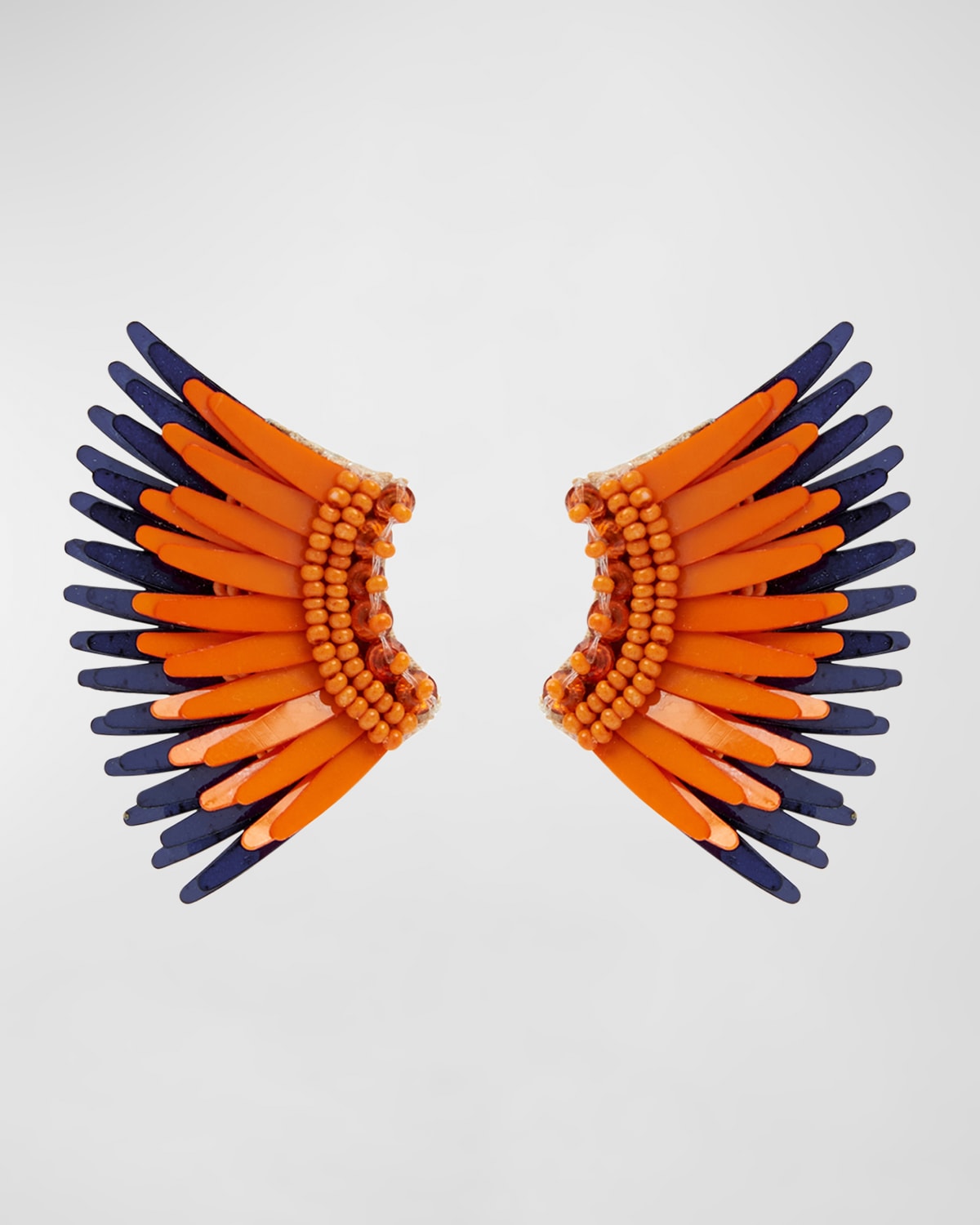 Mini Madeline Gameday Earrings, Orange/Navy
