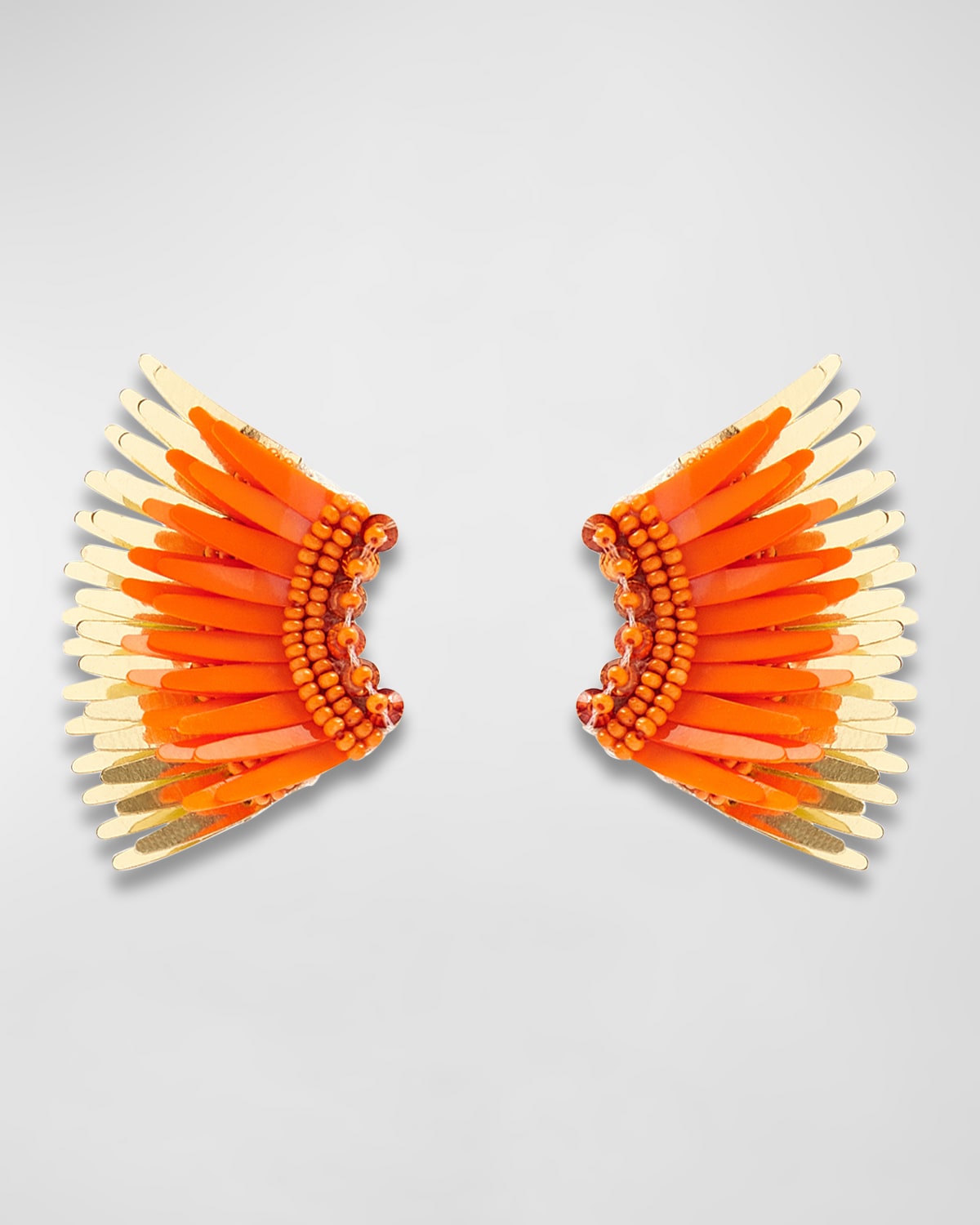 Mini Madeline Gameday Earrings, Orange/Gold