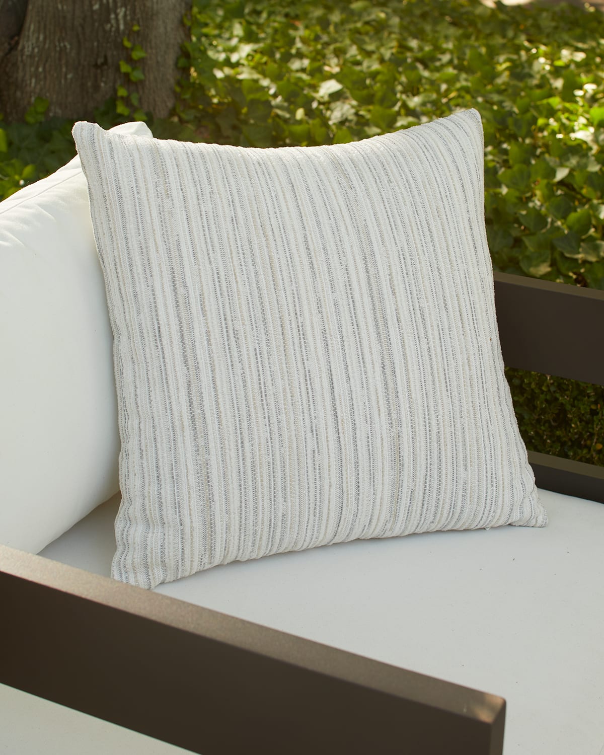 Shop Elaine Smith Luxe Stripe Outdoor Pillow In Pebble