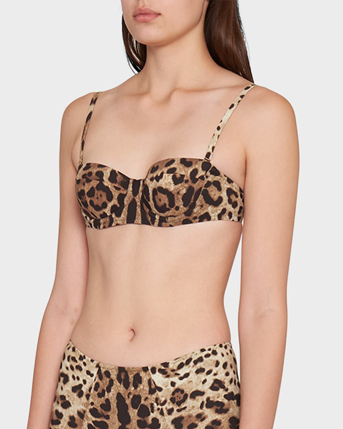 Dolce & Gabbana Leo Bikini Balcony In Lghbrownpr