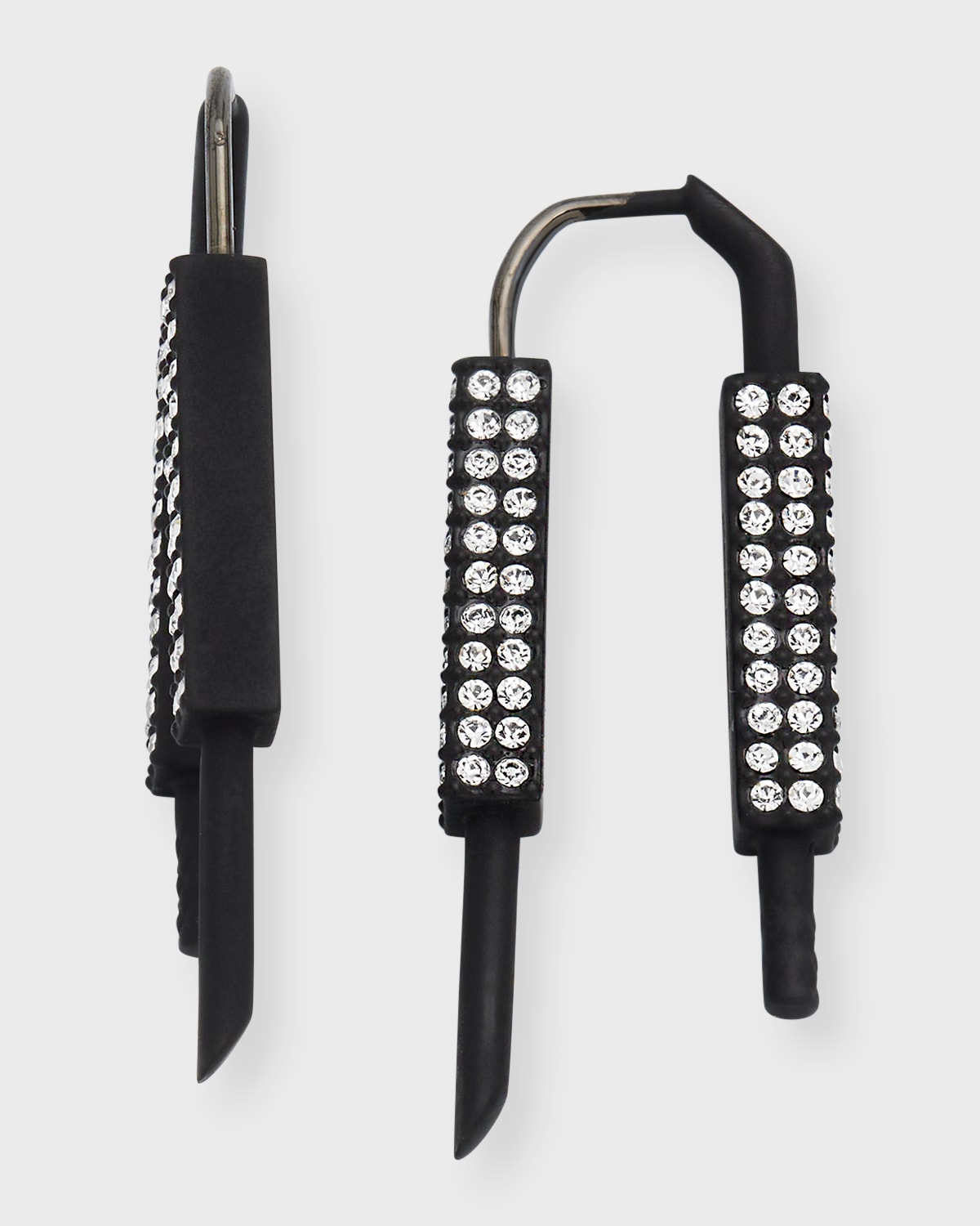 Men's U Lock Earrings with Crystals