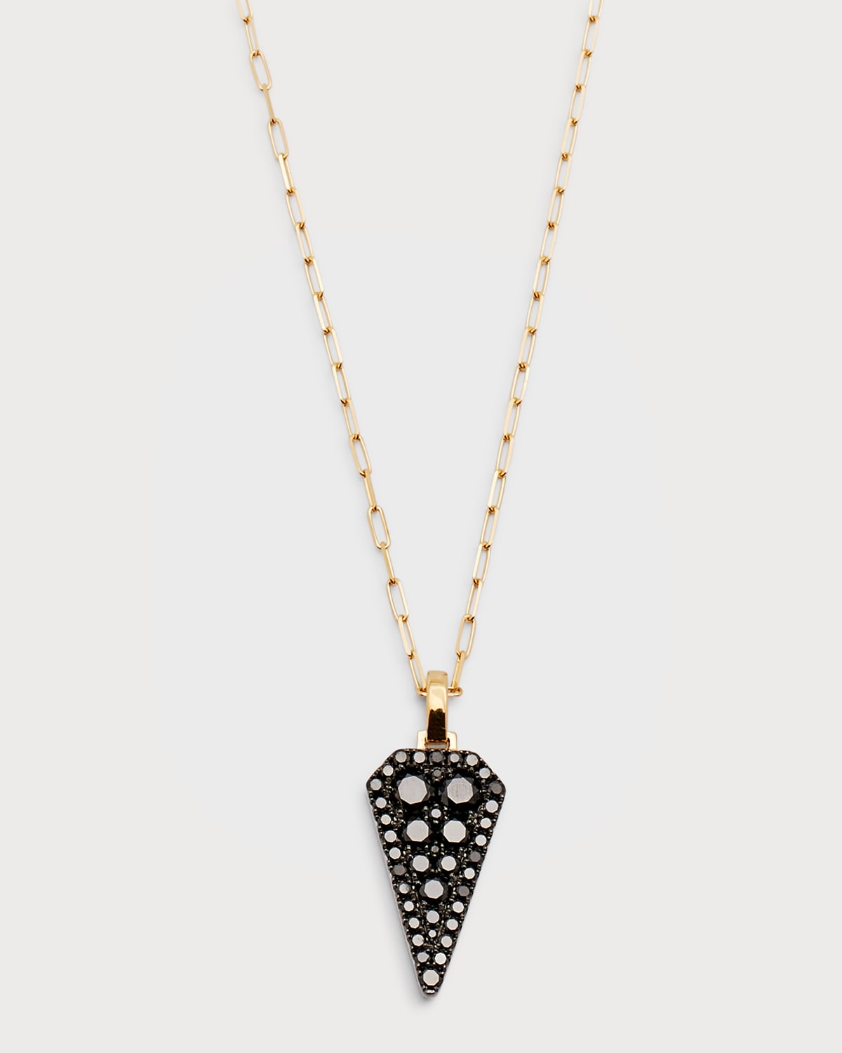 Frederic Sage 18k Gold Black Diamond Pendant Necklace