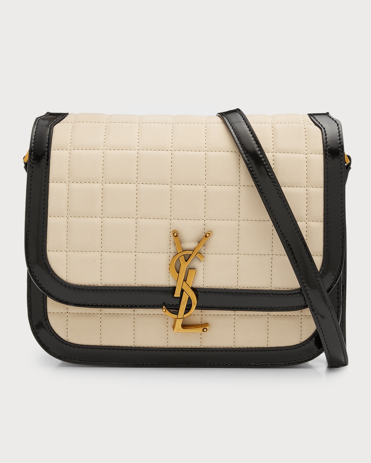 LOU mini bag in shiny canvas, Saint Laurent