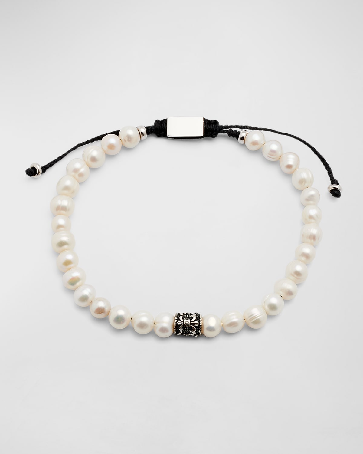 Men's Freshwater Pearl Bracelet with Filigree Spacer