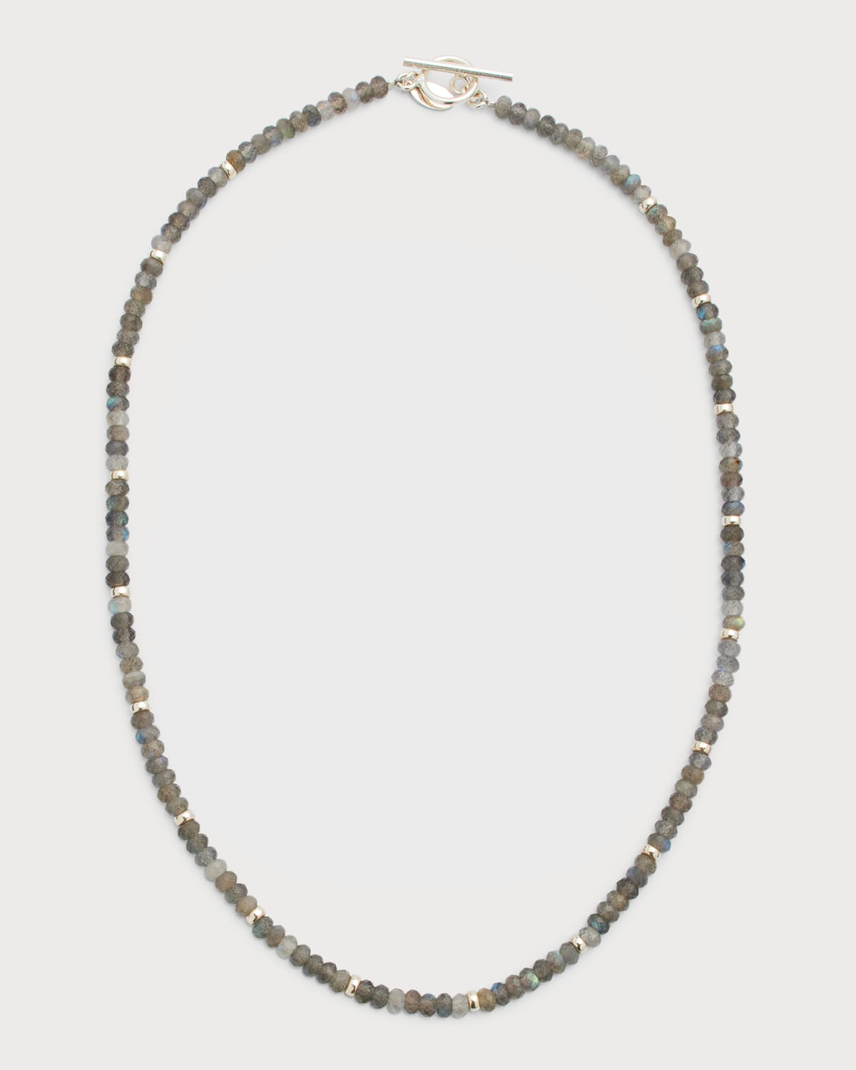 Jan Leslie Men's Labradorite Beaded Necklace In Grey