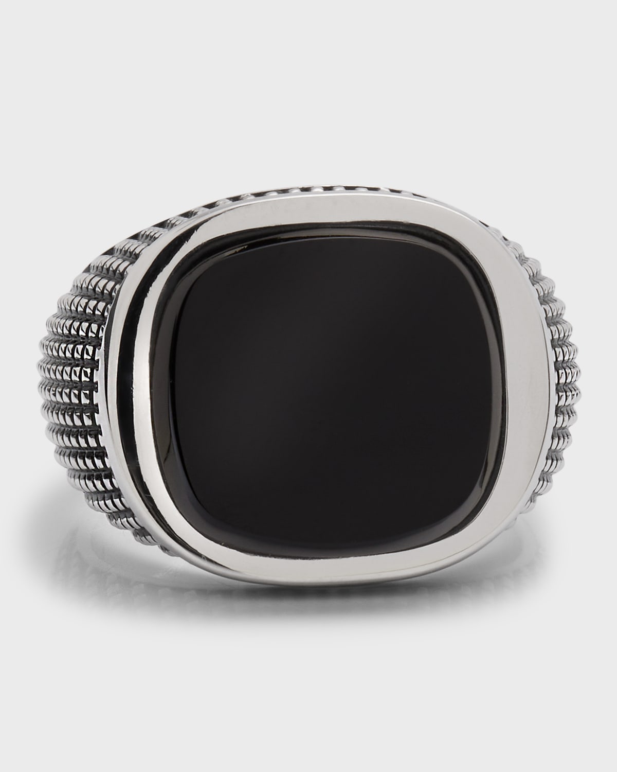 Jan Leslie Men's Black Onyx Signet Ring