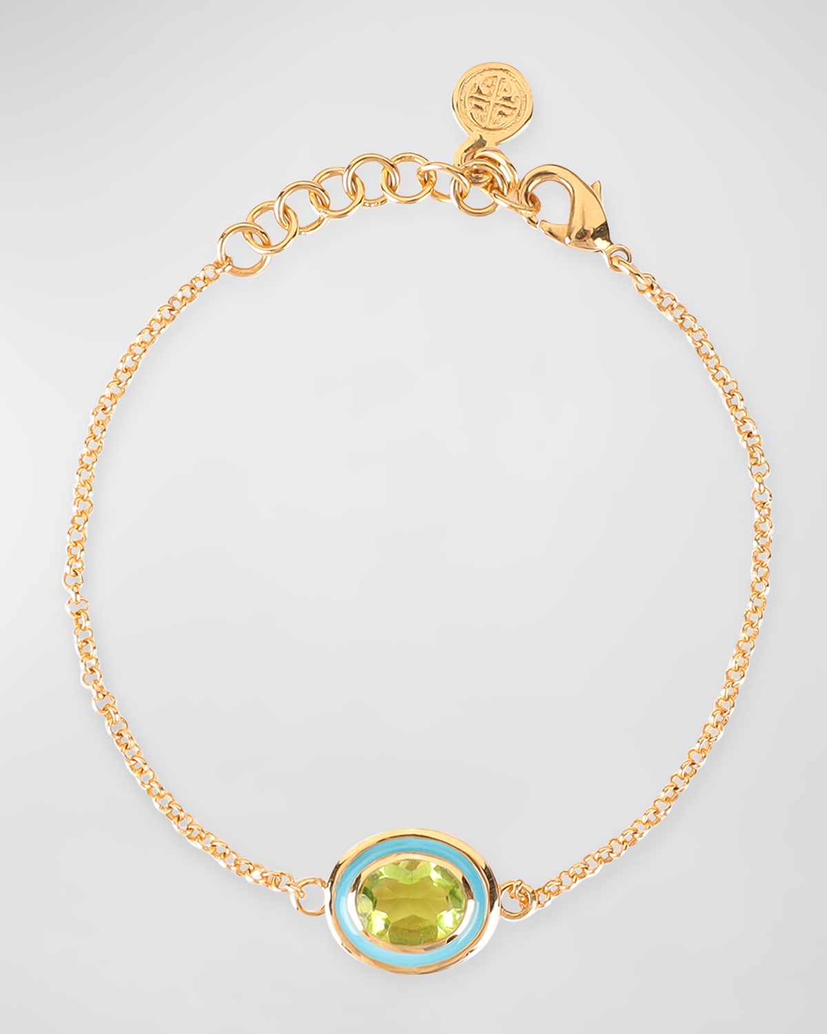 Budhagirl Single Galaxy Bracelet In Peridot/turquoise