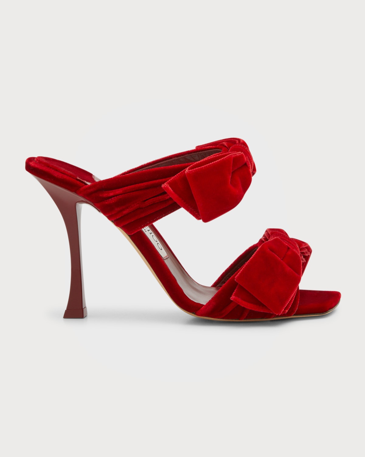 Velvet bow mules new arrivals