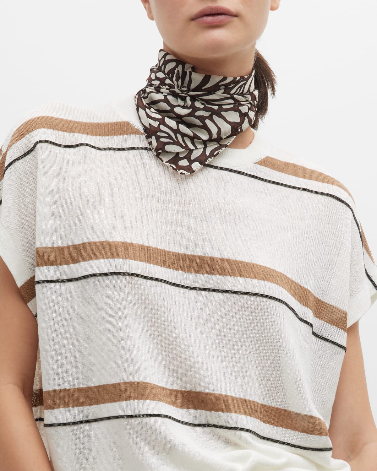 Brunello Cucinelli Square Scarf In C001 Brown