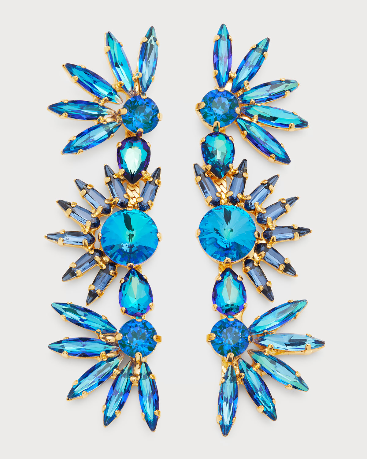 Elizabeth Cole Livy 24k Gold-Plated & Crystal Earrings