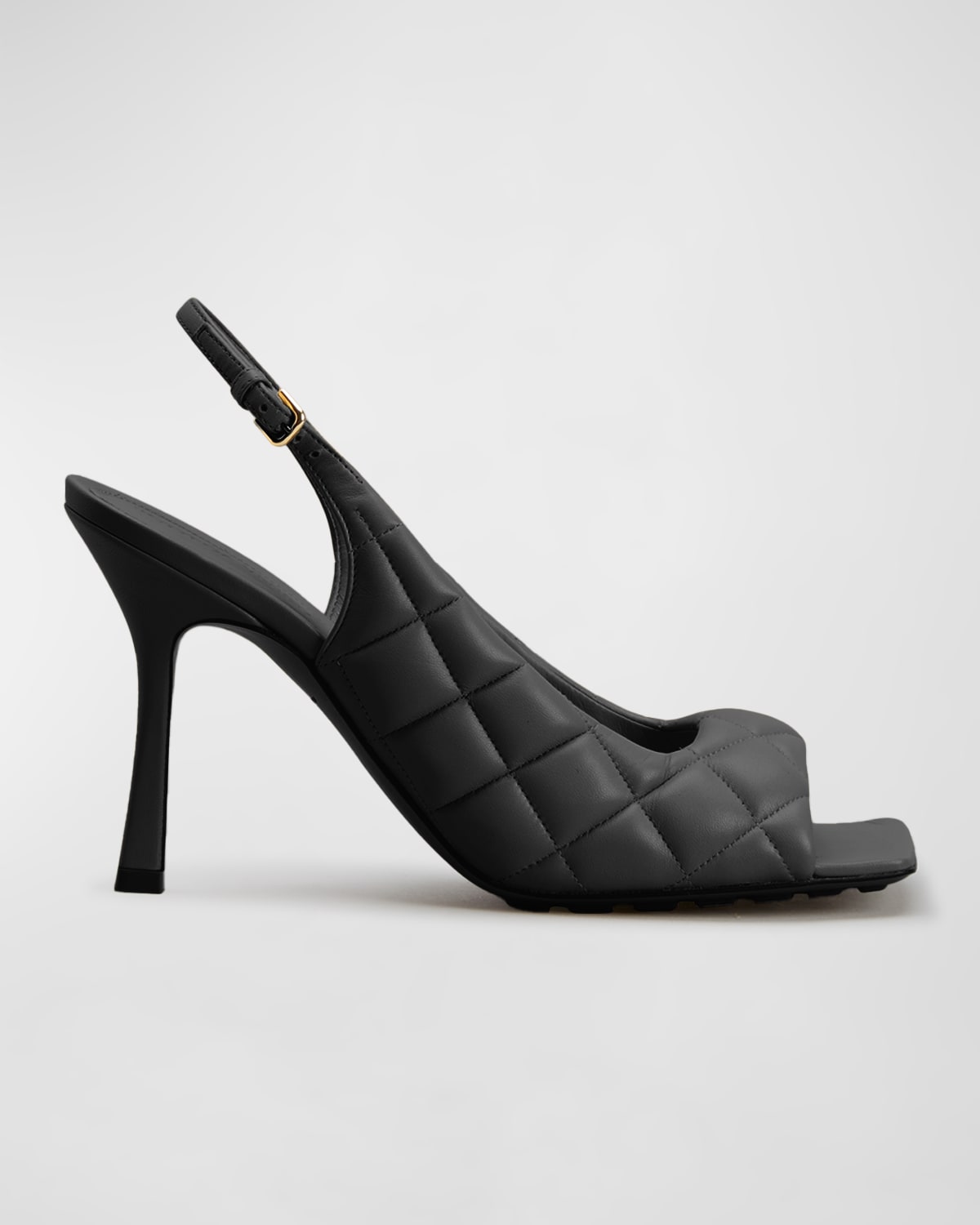 BOTTEGA VENETA PADDED LAMBSKIN SLINGBACK SANDALS