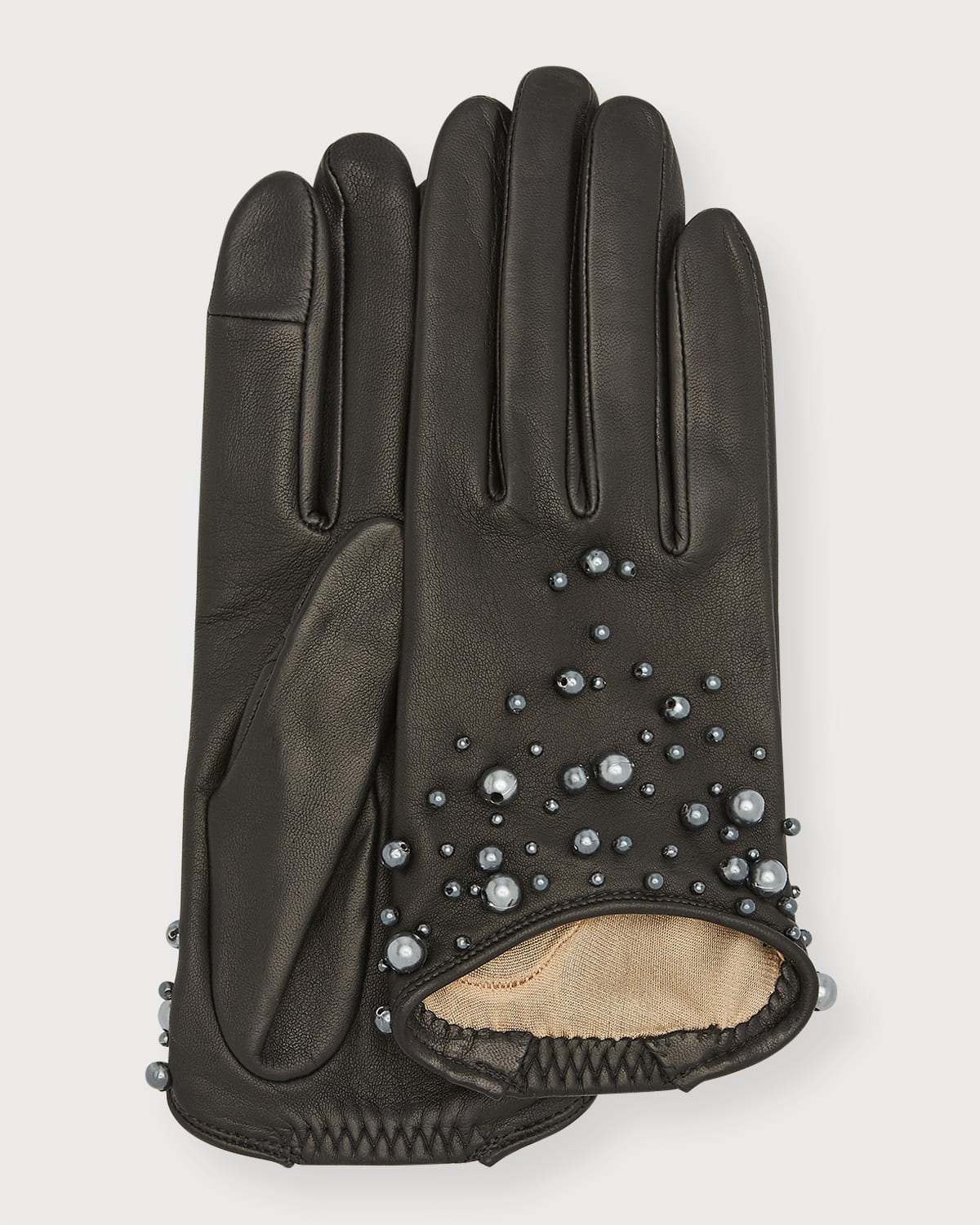 Marylin Pearly Short Leather Gloves