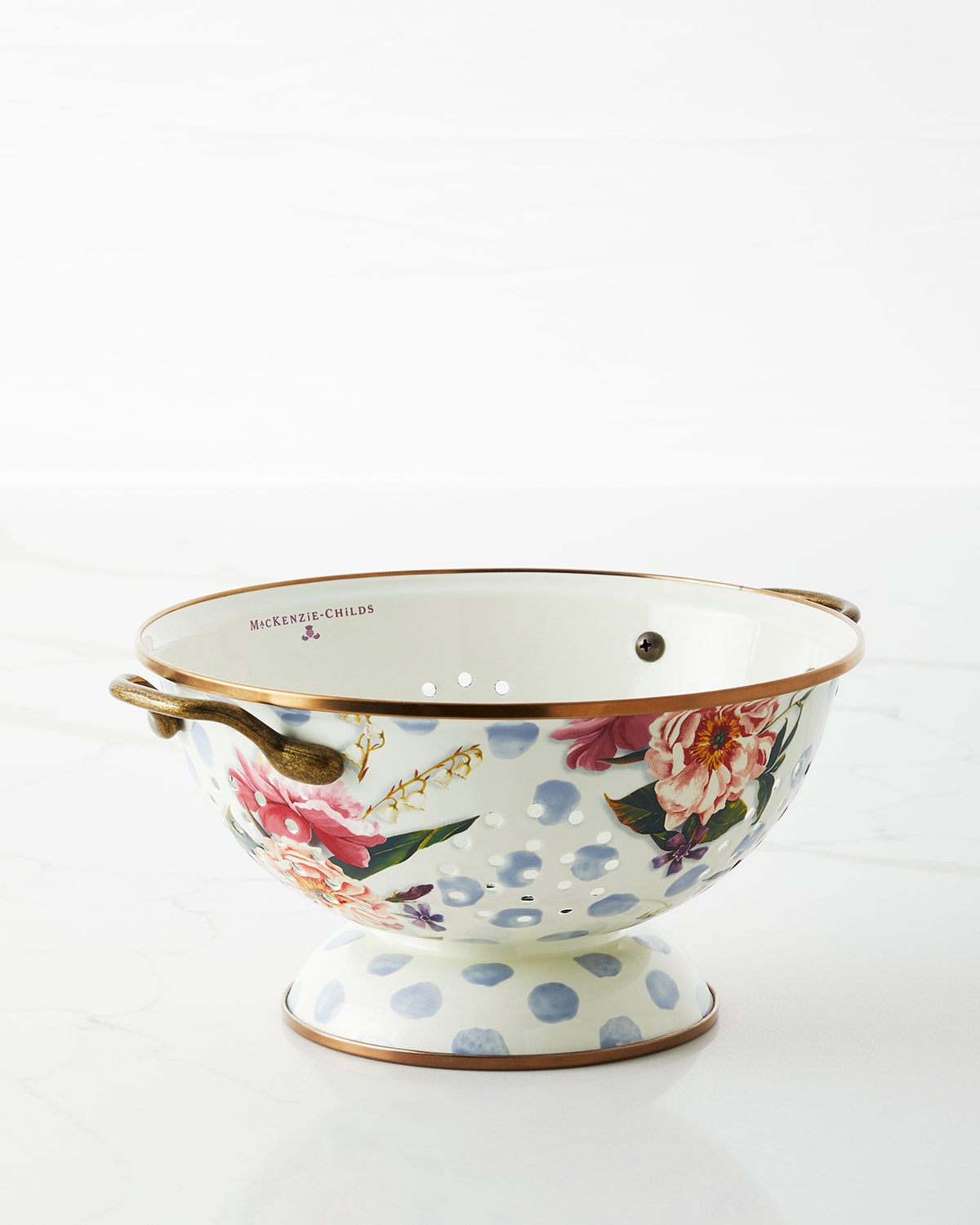 Mackenzie-childs Wildflowers Enamel Large Colander