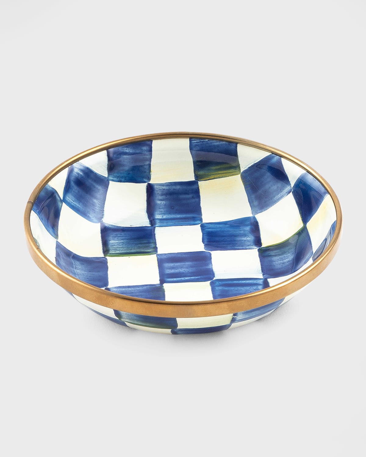 MACKENZIE-CHILDS ROYAL CHECK ENAMEL DIPPING BOWL