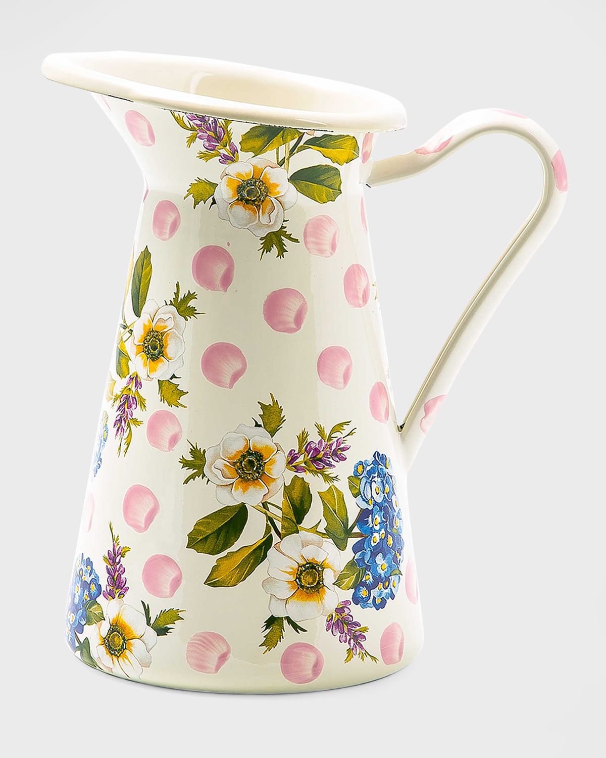 Mackenzie-childs Wildflowers Enamel Practical Pitcher