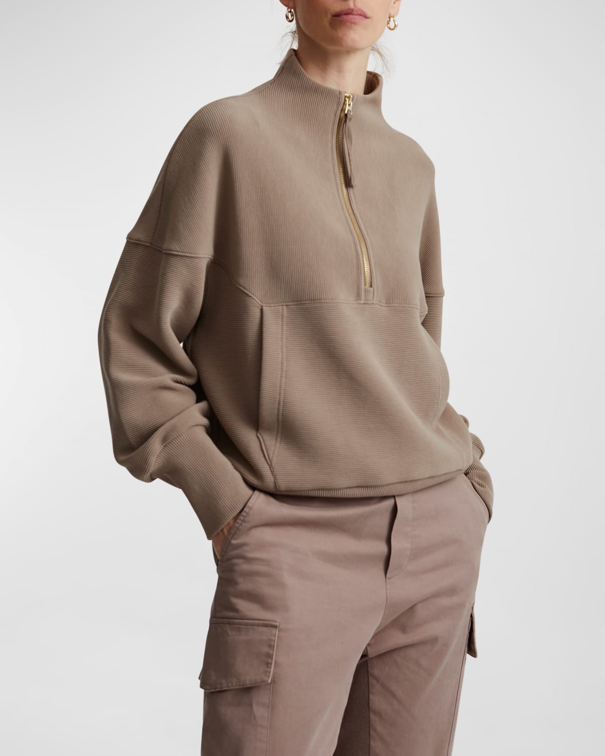 Varley Acadia Half-zip Pullover In Fossil