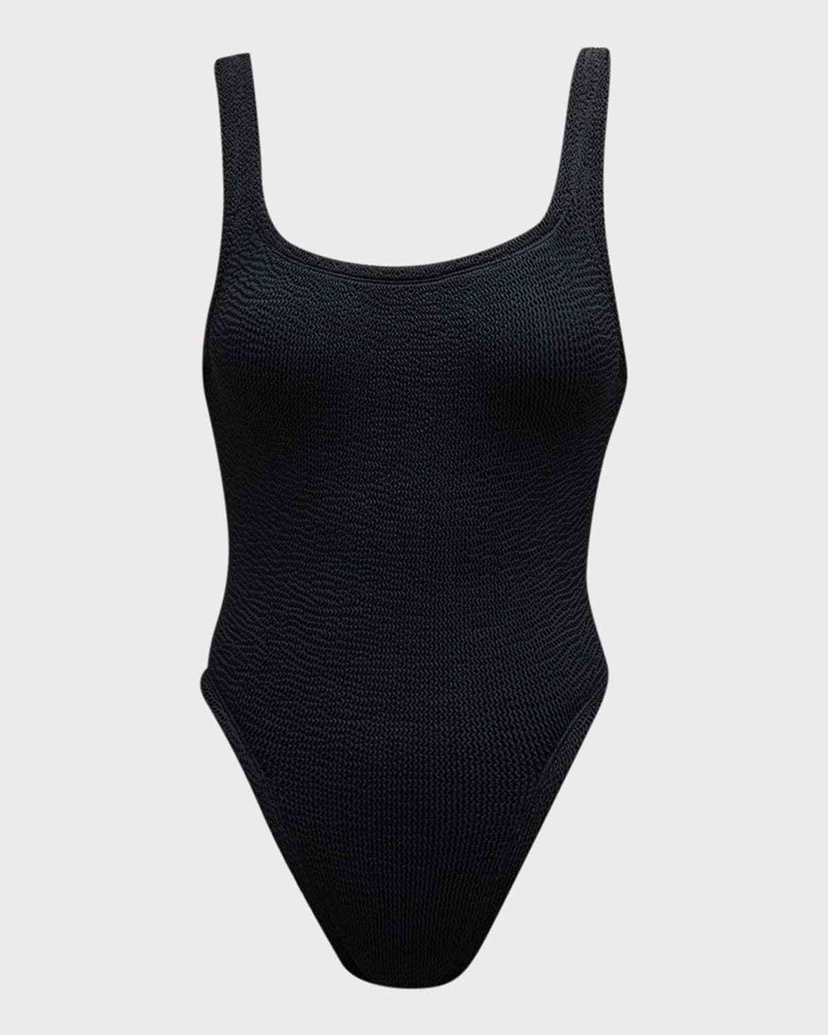 Hunza G Square-neck One-piece Swimsuit In Yellow